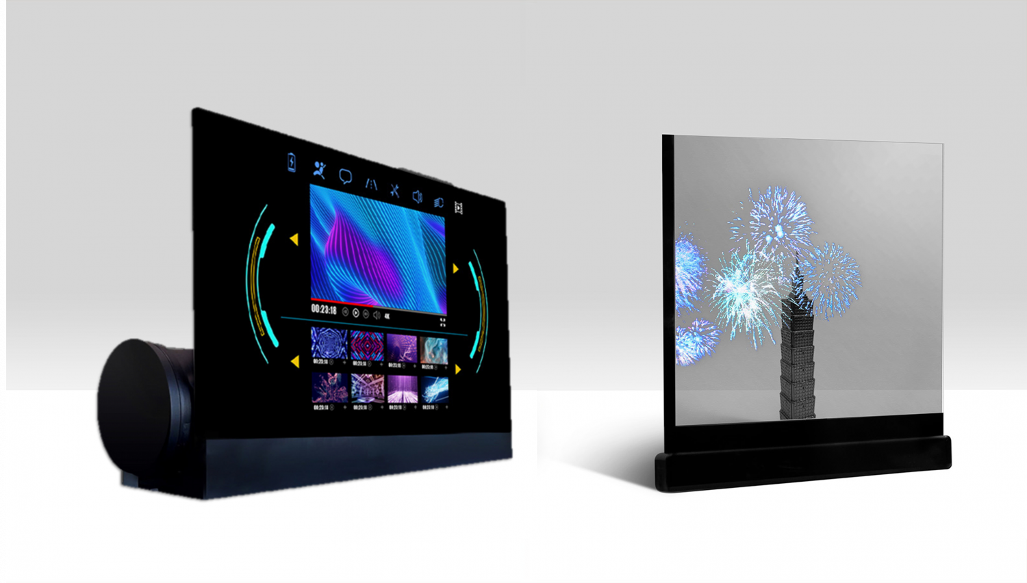 可捲式、折疊性、高透明